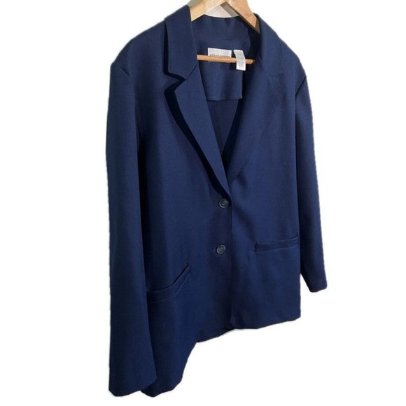 Alfred Dunner Classic Blue Blazer Jacket Size 12 - Picture 7 of 9